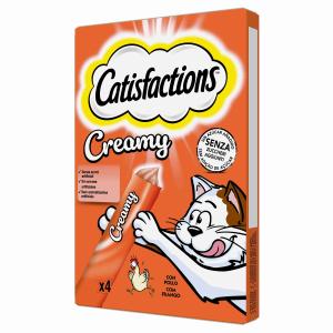 SNACK GATTO CREAMY POLLO CATISFACTIONS 4 PZ