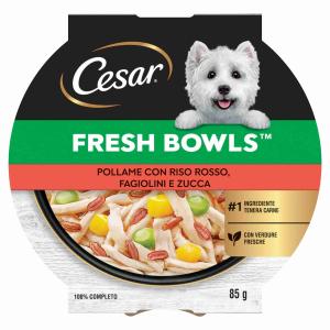 CIBO CANE FRESH BOWLS POLLAME E RISO CESAR 85 GR