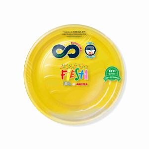 PIATTI DESSERT GIALLO RIUTILIZZABILI ARISTEA 30 PZ