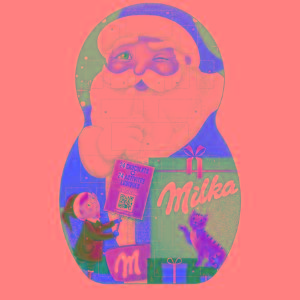 CALENDARIO DE ADVIENTO PAPÁ NOEL MILKA 213 GR