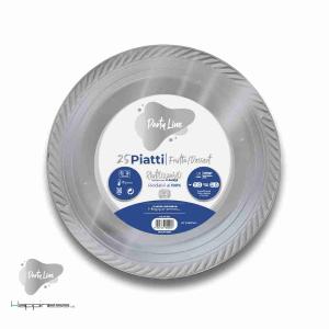 PIATTI FRUTTA ARGENTO GR 8 17CM HAPPINESS 25 PZ