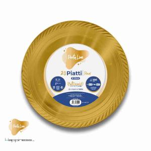 PIATTI ORO 15 GR 22CM PIANI HAPPINESS 20 PZ