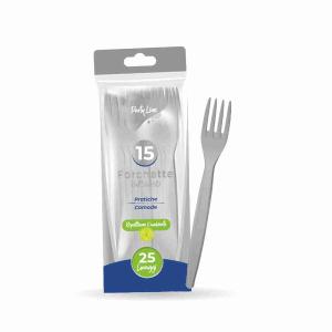 FORCHETTE ARGENTO HAPPINESS x 15