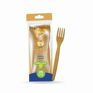 FORCHETTE ORO HAPPINESS x 15