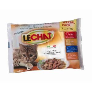 CIBO GATTO MULTIPACK ASSORTITO LECHAT 400 GR