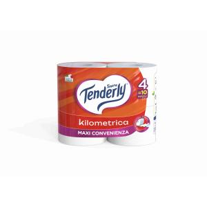 KILOMETRIC TOILET PAPER 4 ROLLS TENDERLY
